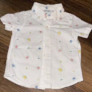 Janie and Jack size 18/24m floral button up like new